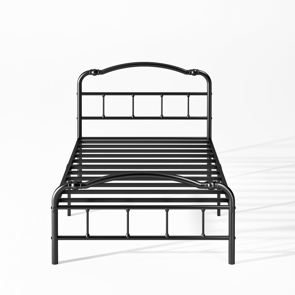 14 In High Heavy Duty Metal Bed Frame with Vintage Style, Supports Up To 2500lbs, Easy Assembly and No Squeak