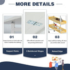 Height Adjustable Craft Table with Storage Shelves, Mobile Folding Cutting Table for Home Office Sewing Room Craft Room