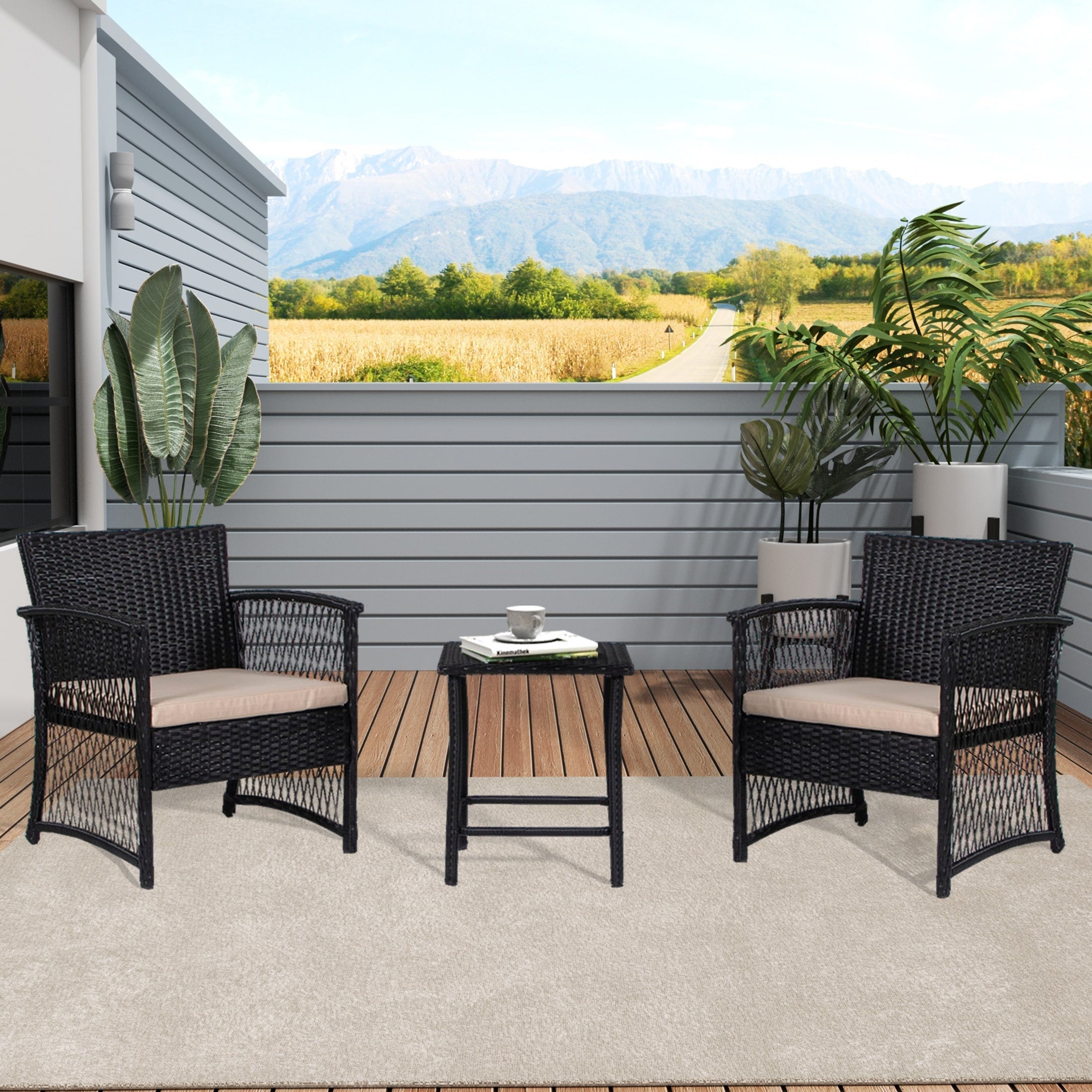 Heritage Outdoor 3-piece Wicker Bistro Patio Set