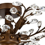 Holly 4-light Crystal Leaves Flush Mount