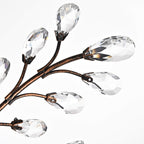 Holly 4-light Crystal Leaves Flush Mount
