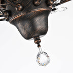 Holly 4-light Crystal Leaves Flush Mount