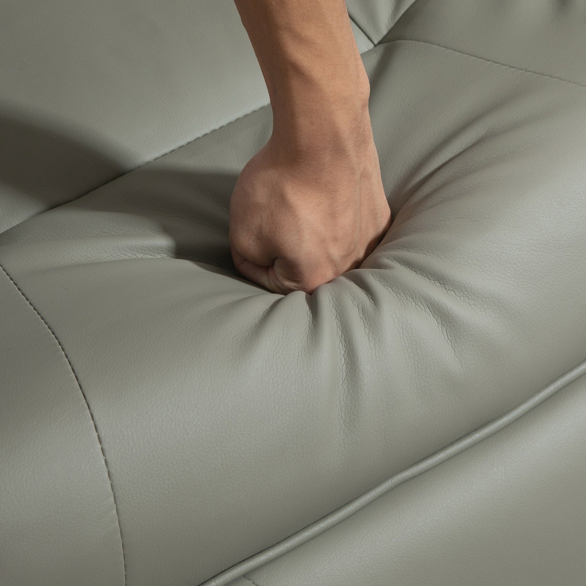 HomCom Faux Leather Adjustable Manual Swivel Base Recliner Chair with Comfortable and Relaxing Footrest