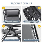 Homall Patio Zero Gravity Chair Lawn Lounge Chair with Pillow Set of 2