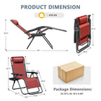 Homall Patio Zero Gravity Chair Lawn Lounge Chair with Pillow Set of 2