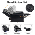 Home Theater Seating Manual Recliner Loveseat with Hide-Away Storage