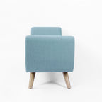 HomePop Modern Sherpa Storage Bench with Wood Legs