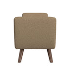 HomePop Modern Sherpa Storage Bench with Wood Legs