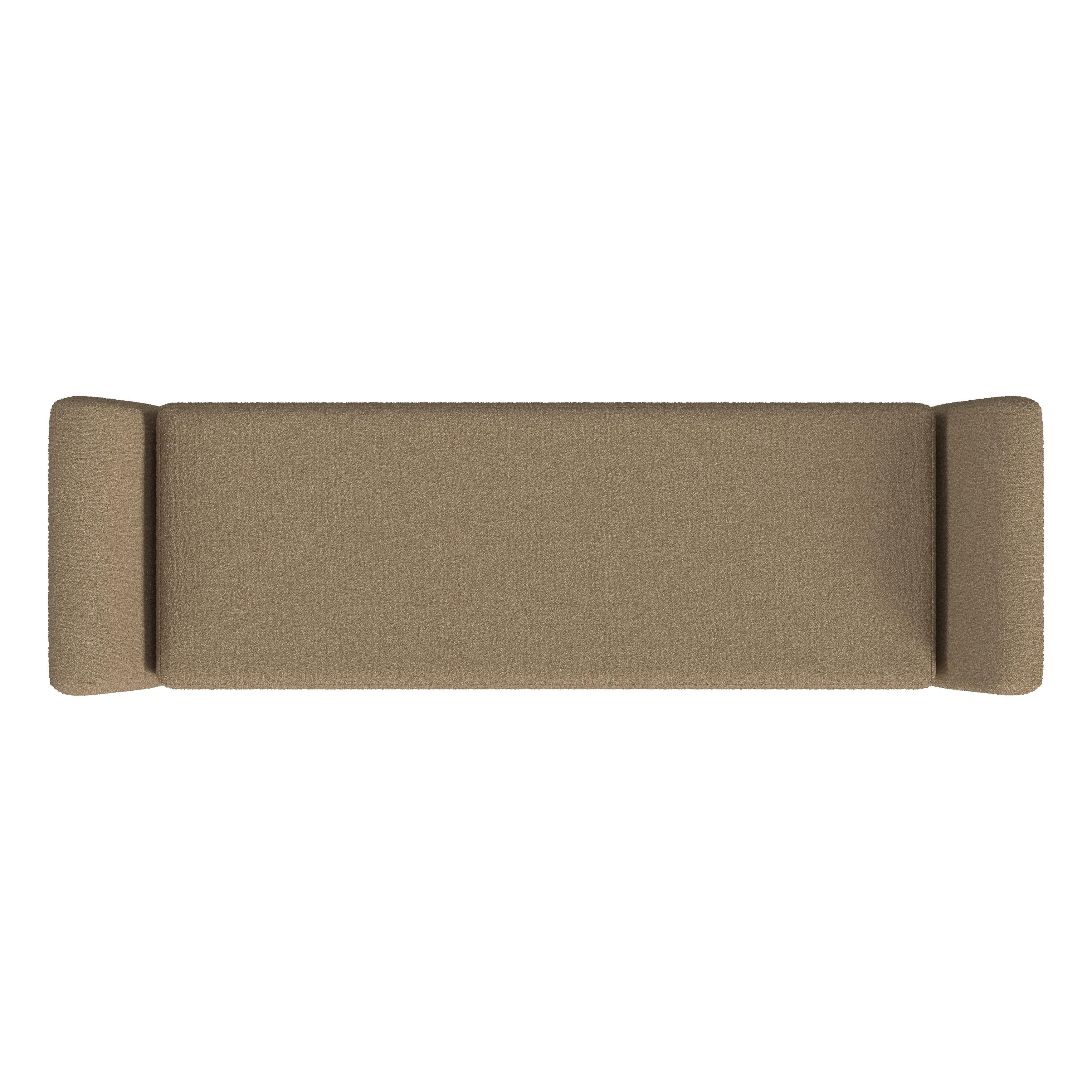 HomePop Modern Sherpa Storage Bench with Wood Legs
