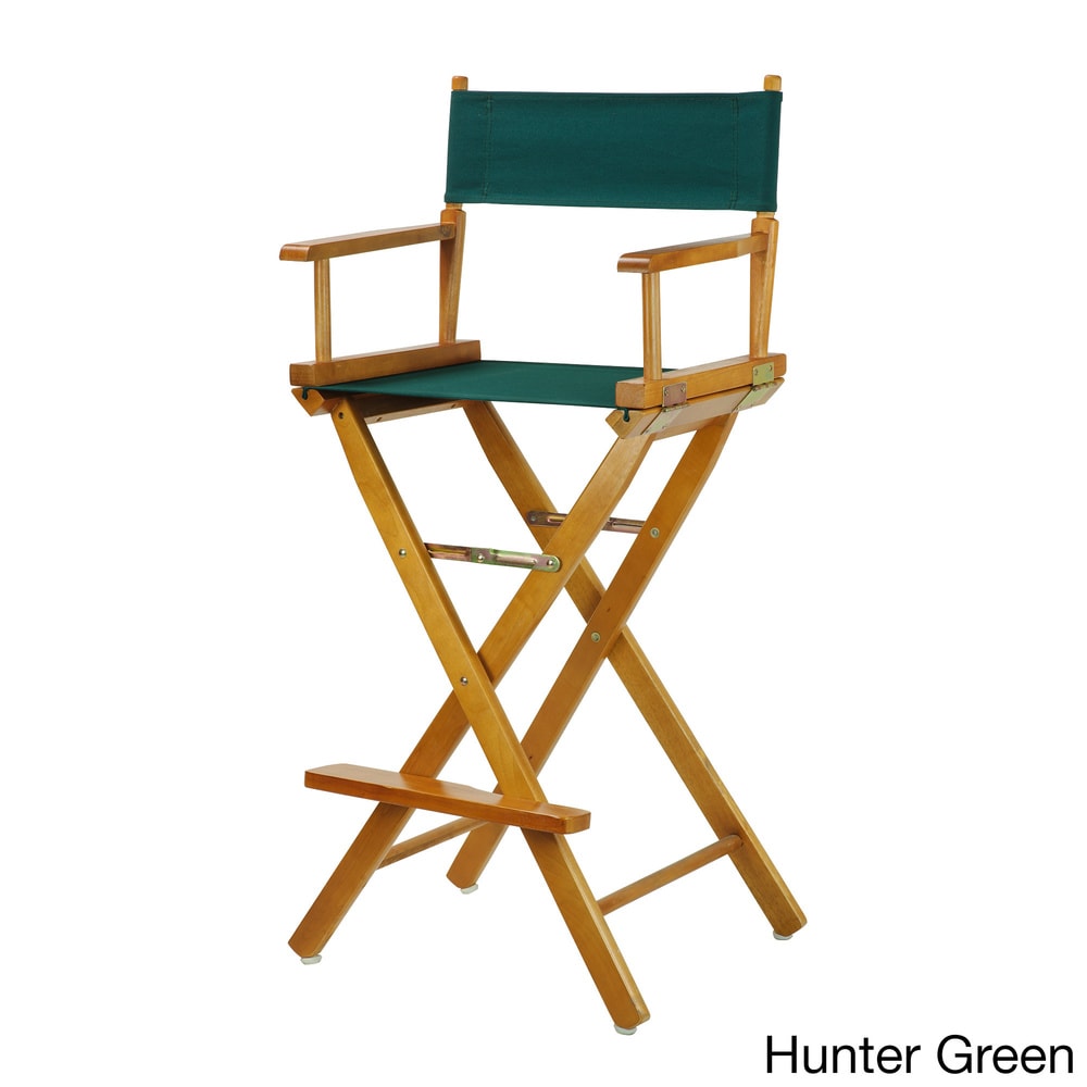 Honey Oak Frame 30-inch Director's Chair