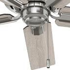 Hunter 44 Altidore Brushed Nickel Ceiling Fan with LED Light Kit, Pull Chain - Farmhouse, Rustic, Transitional