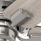 Hunter 44 Altidore Brushed Nickel Ceiling Fan with LED Light Kit, Pull Chain - Farmhouse, Rustic, Transitional