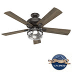 Hunter 52 Canyon Ridge Indoor / Outdoor Ceiling Fan LED Light, Handheld Remote - Farmhouse, Rustic, Industrial
