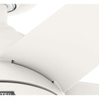 Hunter 52 Skyflow Outdoor Ceiling Fan w/ LED Light Kit, Wall Control - Coastal Modern Contemporary - WeatherMax - WET-RATED!