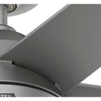 Hunter 52 Skyflow Outdoor Ceiling Fan w/ LED Light Kit, Wall Control - Coastal Modern Contemporary - WeatherMax - WET-RATED!