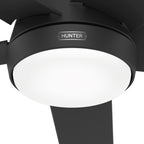 Hunter 52 Skyflow Outdoor Ceiling Fan w/ LED Light Kit, Wall Control - Coastal Modern Contemporary - WeatherMax - WET-RATED!