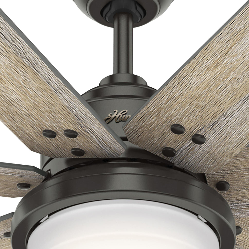Hunter WiFi Whittington Ceiling Fan with LED Light, Handheld Remote - Windmill - Industrial, Farmhouse, Rustic - SMART FAN!