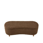INK IVY Bailey Boucle-Style Curved Storage Accent Bench