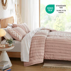 INK+IVY Imani Cotton Printed Duvet Cover Set with Chenille