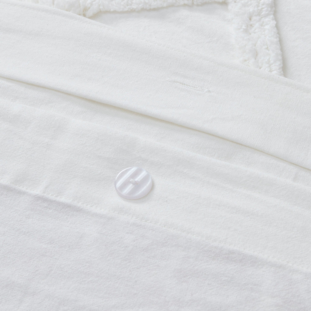 INK+IVY Mila 3 Piece Cotton Duvet Cover Set with Chenille Tufting