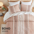 INK+IVY Imani Cotton Printed Comforter Set with Chenille