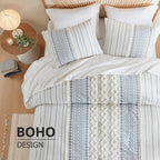 INK+IVY Imani Cotton Printed Comforter Set with Chenille