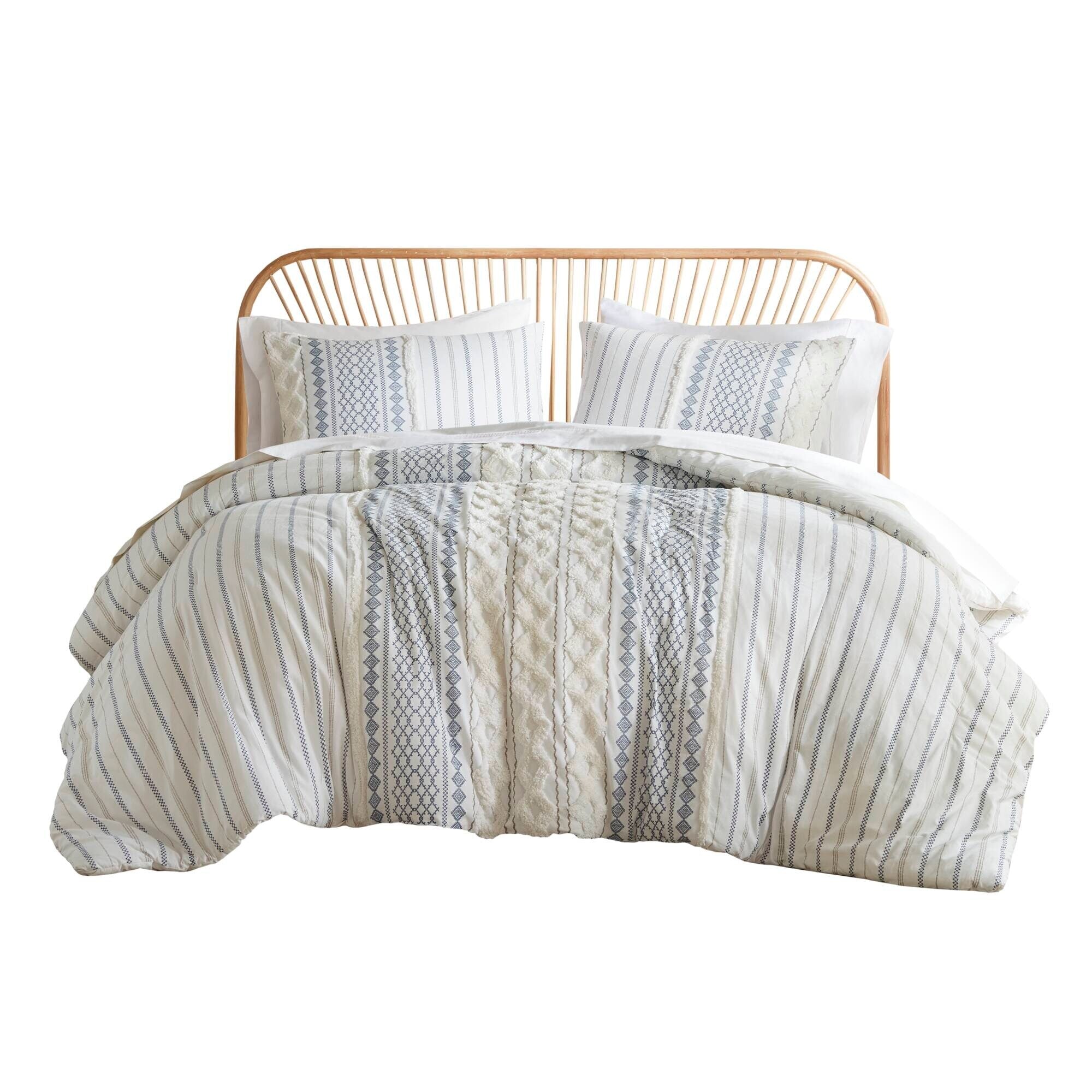 INK+IVY Imani Cotton Printed Comforter Set with Chenille