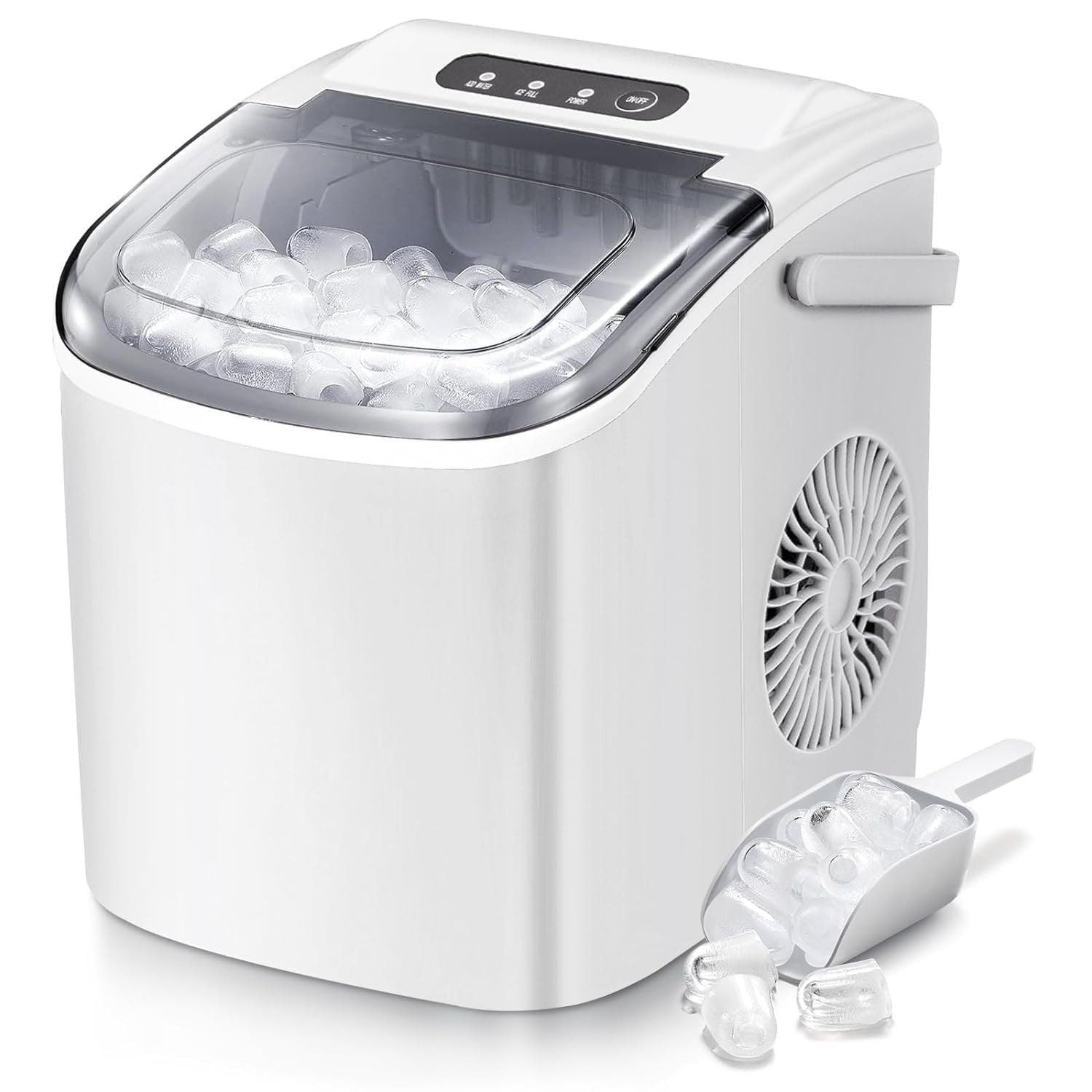 Ice Makers Countertop, Portable Ice Maker Machine with Handle, Self-Cleaning Ice Maker, for Home/Office/Kitchen