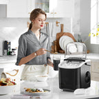 Ice Makers Countertop, Portable Ice Maker Machine with Handle, Self-Cleaning Ice Maker, for Home/Office/Kitchen