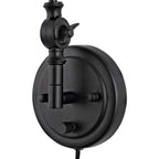 WINGBO Industrial Swing Arm Wall Sconce with Metal Shade,2-Pack...