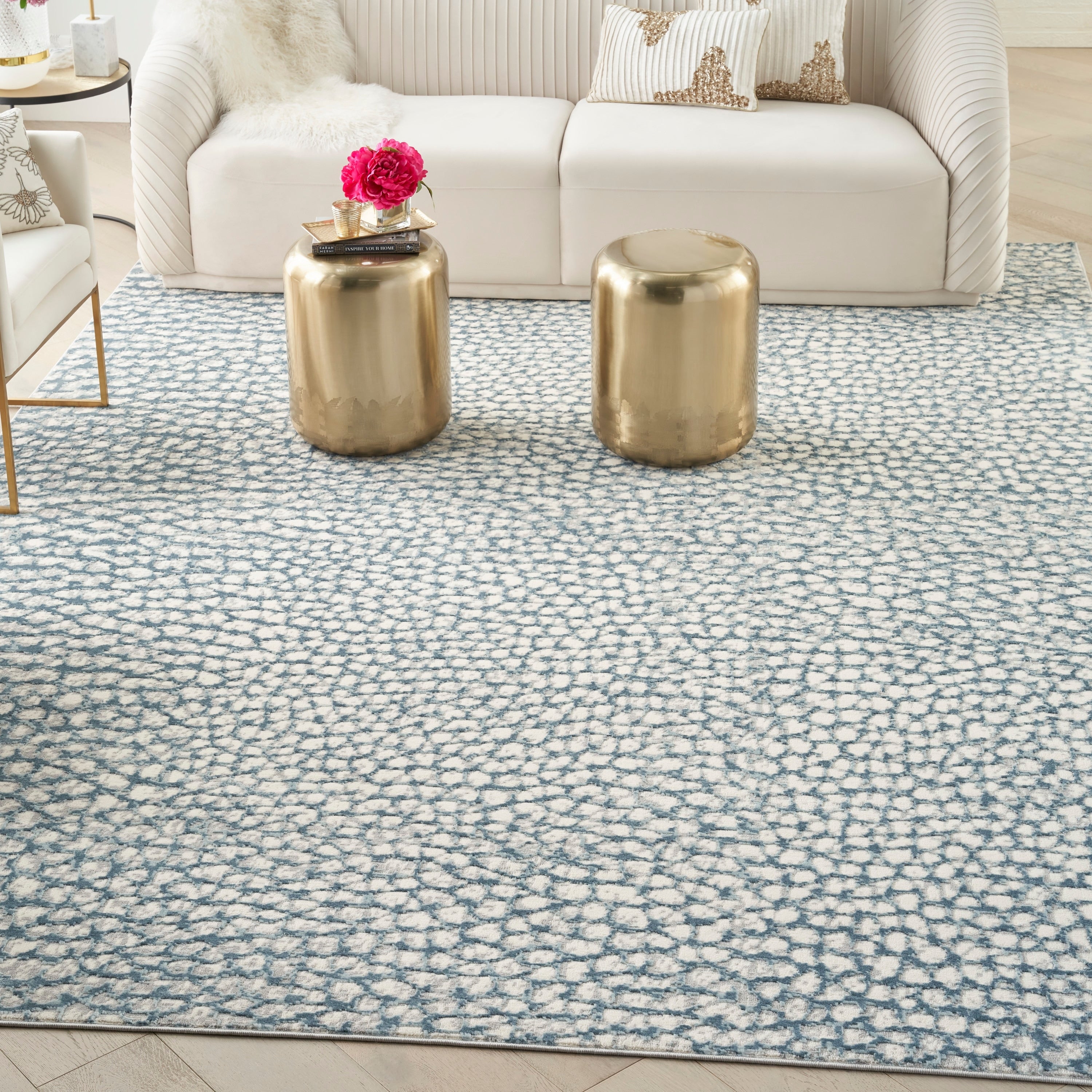 Nourison Joli Modern Abstract Pebble Area Rug