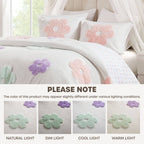 Intelligent Design Kids Madeline Floral Reversible Tufted Chenille Duvet Cover Set