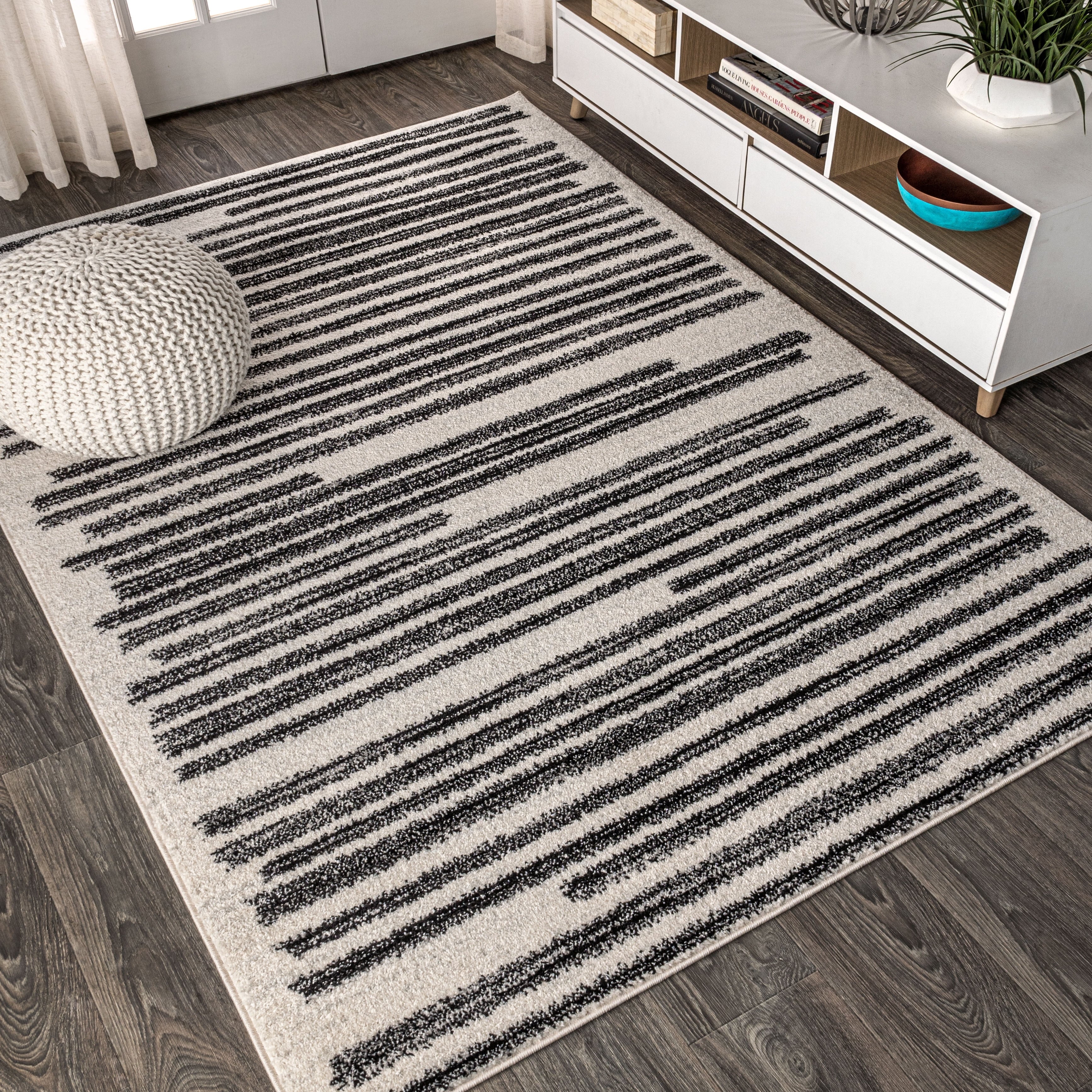 JONATHAN Y Aksil Modern Berber Stripe Area Rug