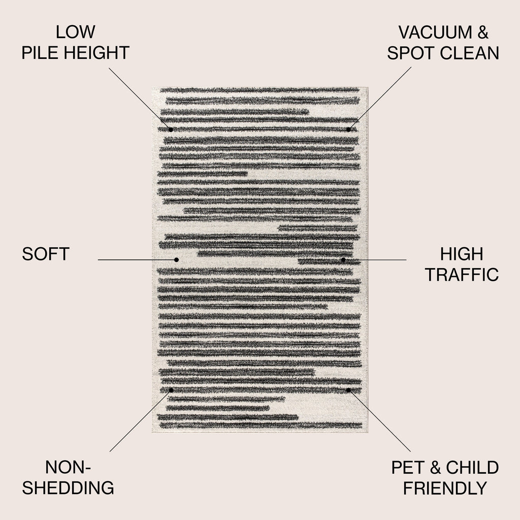 JONATHAN Y Aksil Modern Berber Stripe Area Rug