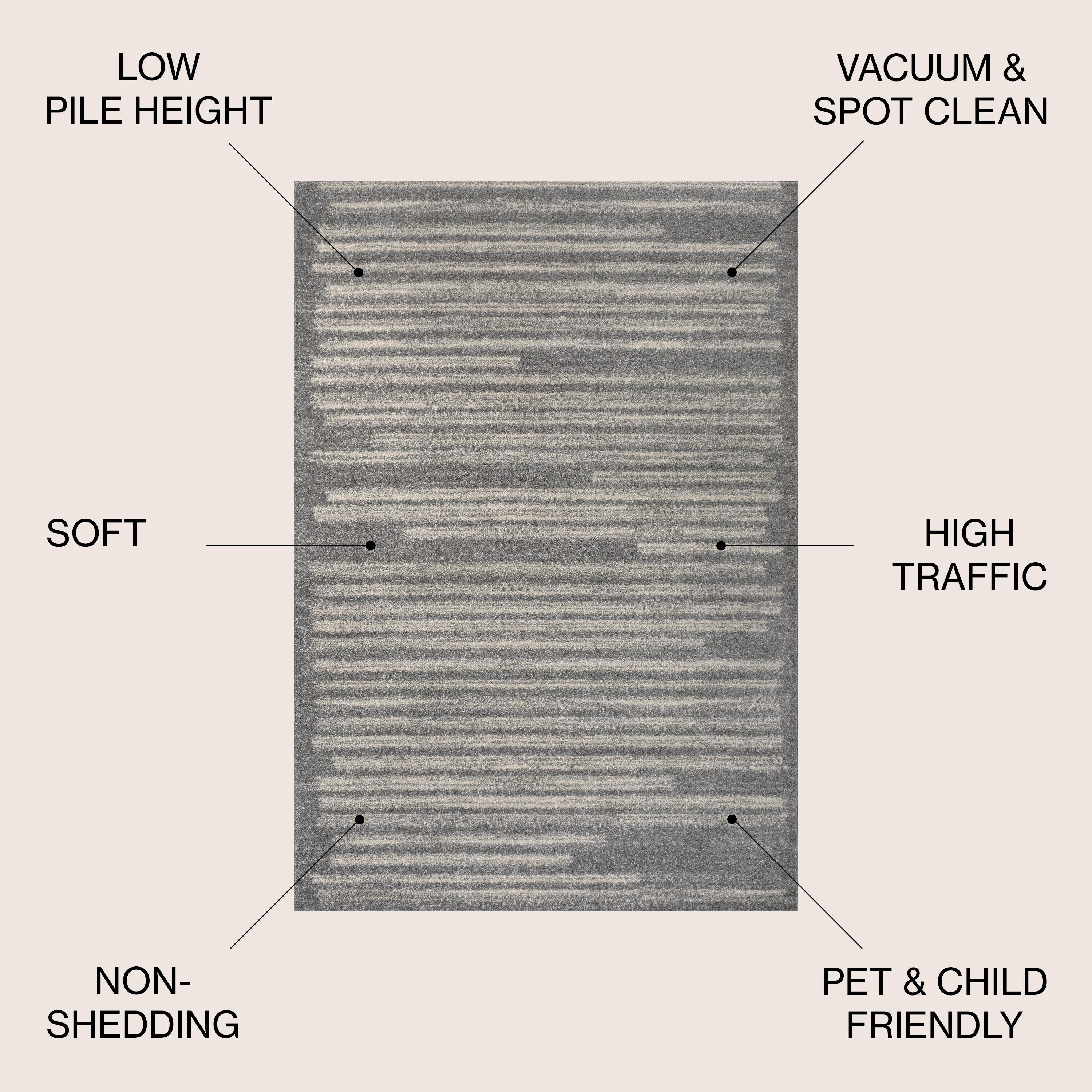 JONATHAN Y Aksil Modern Berber Stripe Area Rug