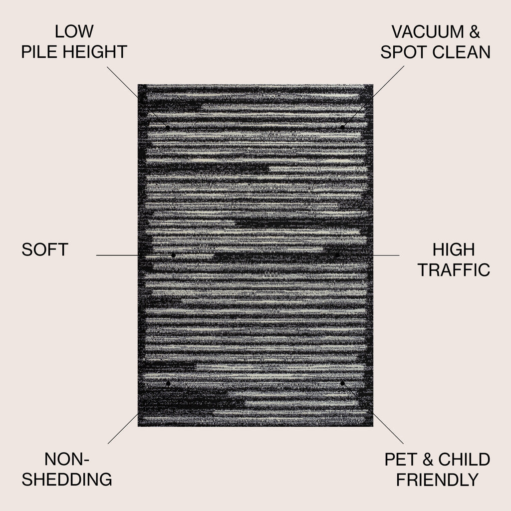 JONATHAN Y Aksil Modern Berber Stripe Area Rug