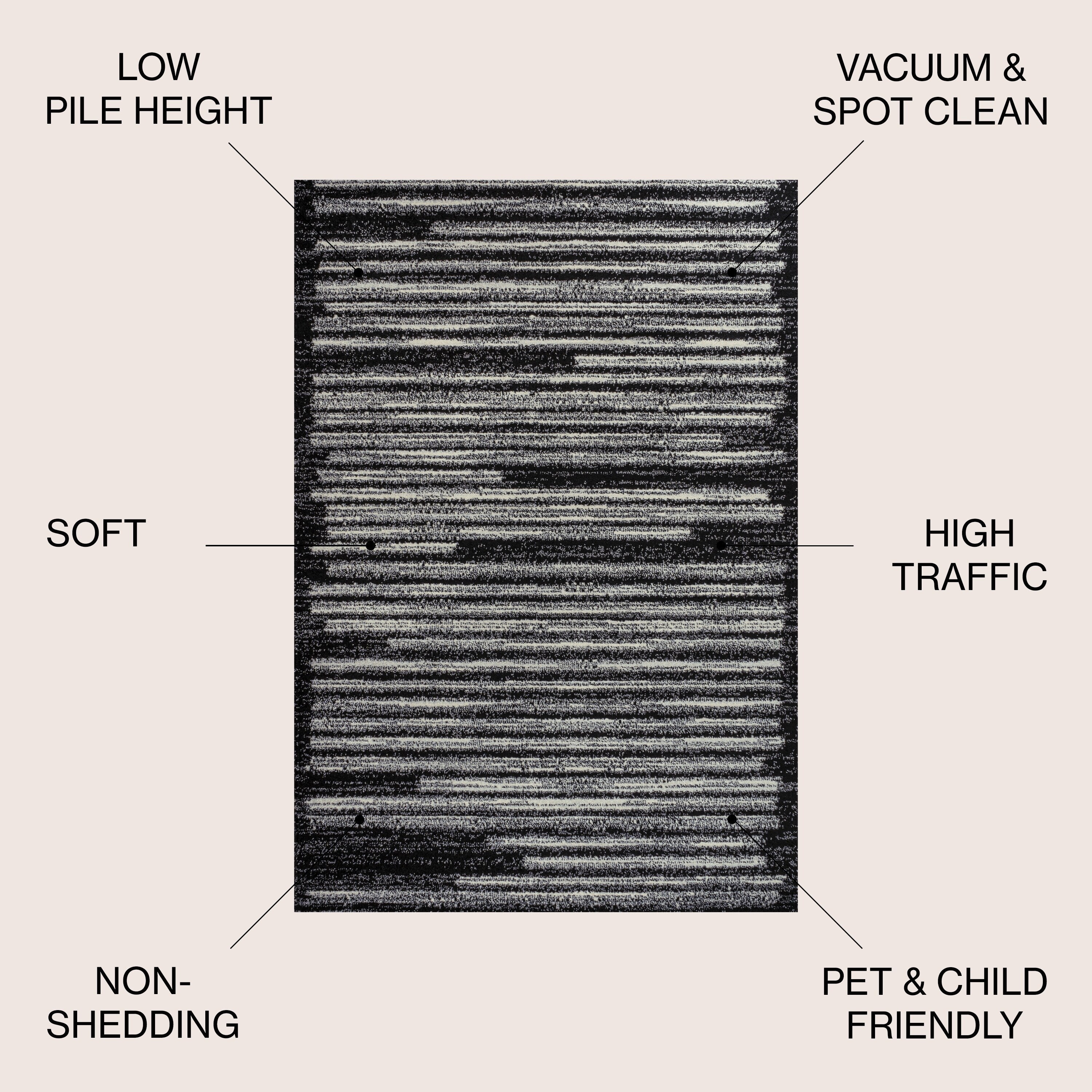 JONATHAN Y Aksil Modern Berber Stripe Area Rug