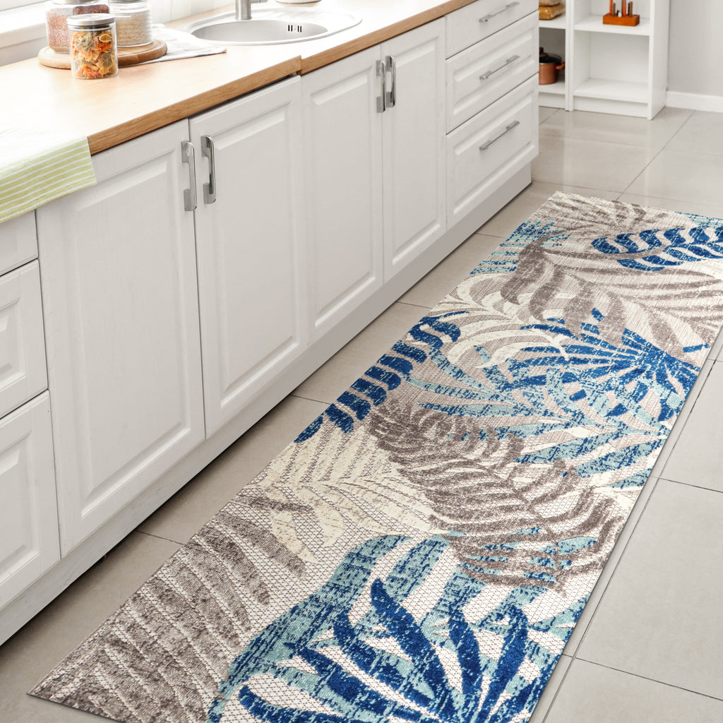 JONATHAN Y Aydin Palm Leaves Indoor/Outdoor Area Rug