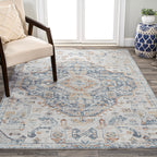 JONATHAN Y Brandy Bohemian Medallion Low-Pile Machine-Washable Cream/Terra Area Rug