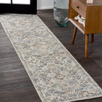JONATHAN Y Brandy Bohemian Medallion Low-Pile Machine-Washable Cream/Terra Area Rug