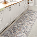 JONATHAN Y Brandy Bohemian Medallion Low-Pile Machine-Washable Cream/Terra Area Rug