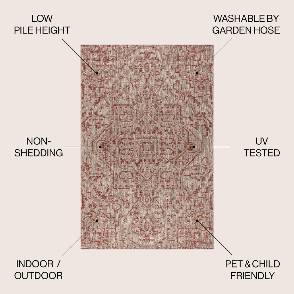 JONATHAN Y Charleston Medallion Indoor/Outdoor Area Rug