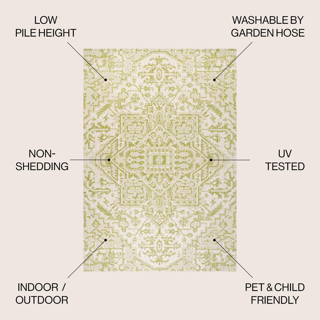 JONATHAN Y Charleston Medallion Indoor/Outdoor Area Rug