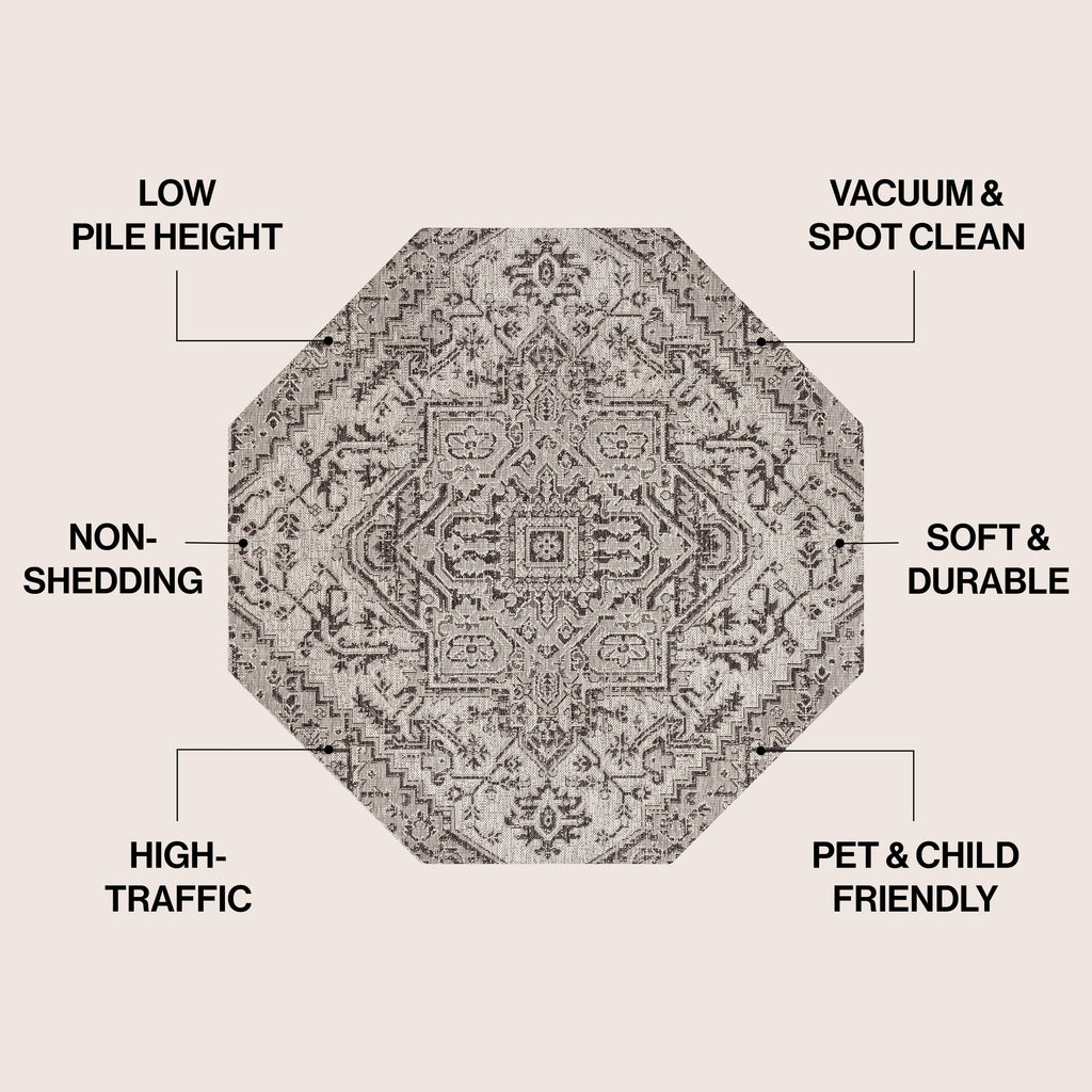 JONATHAN Y Charleston Medallion Indoor/Outdoor Area Rug