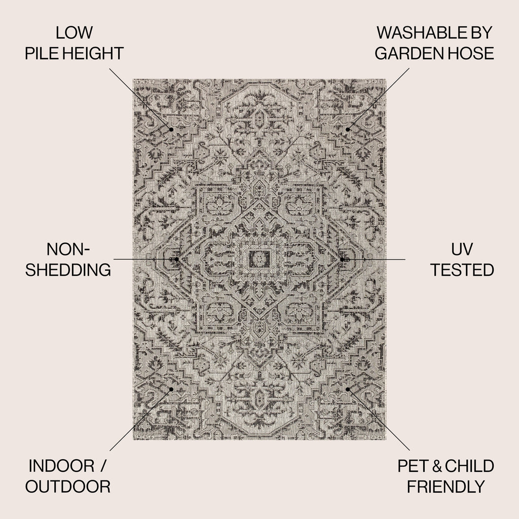 JONATHAN Y Charleston Medallion Indoor/Outdoor Area Rug