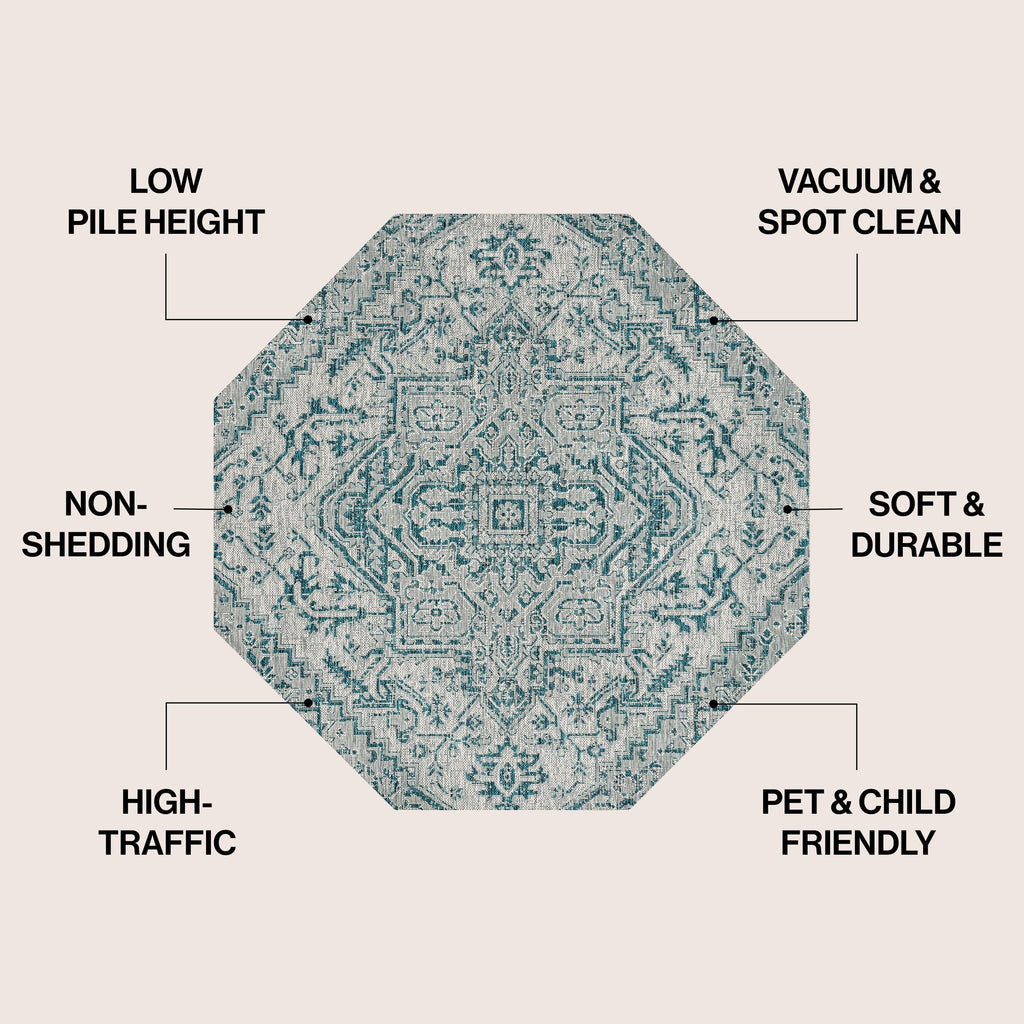 JONATHAN Y Charleston Medallion Indoor/Outdoor Area Rug