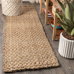 JONATHAN Y Hiro Hand Woven Boucle Chunky Jute Area Rug