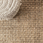 JONATHAN Y Hiro Hand Woven Boucle Chunky Jute Area Rug