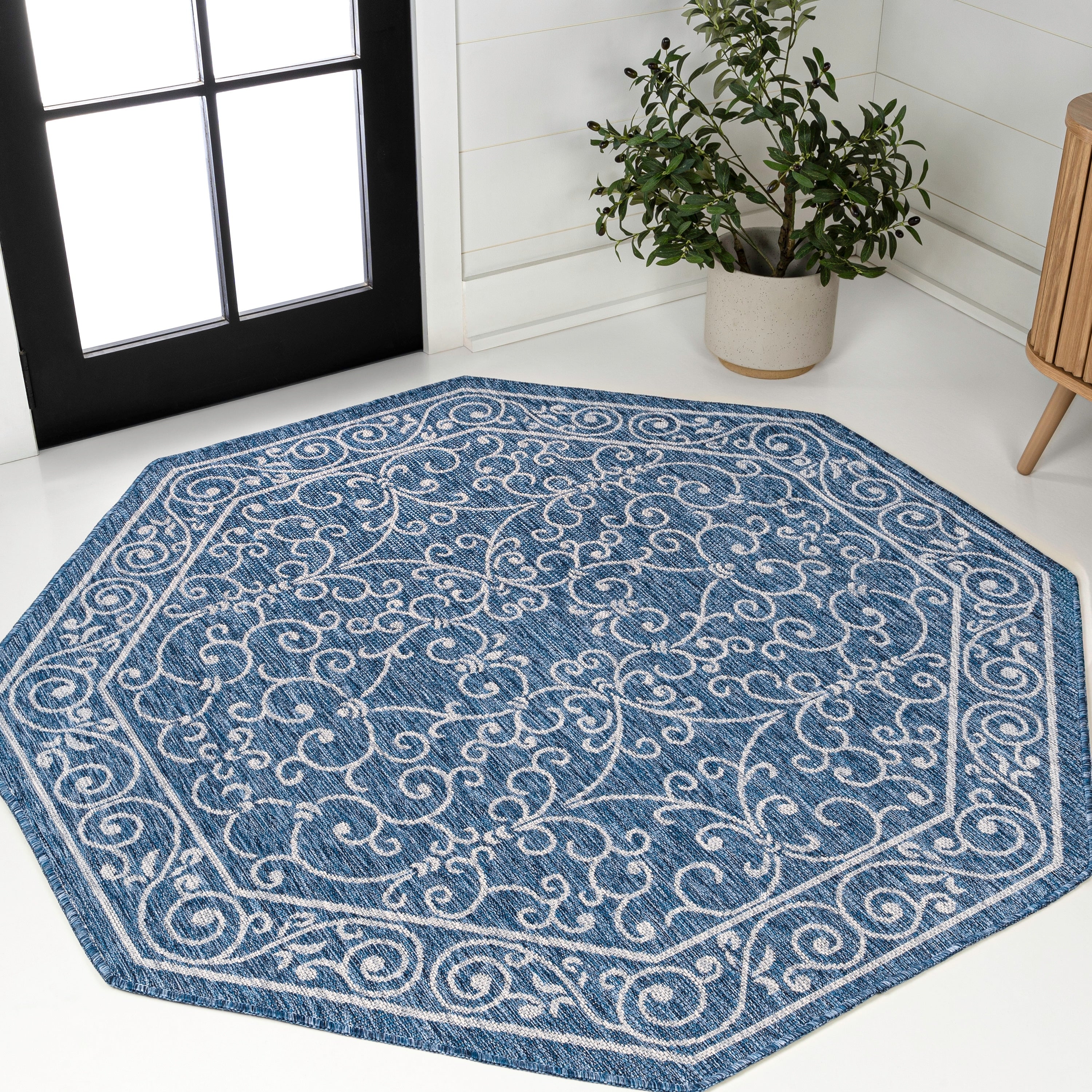 JONATHAN Y Filigree Textured Weave Indoor/Outdoor Area Rug