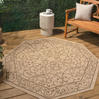 JONATHAN Y Filigree Textured Weave Indoor/Outdoor Area Rug